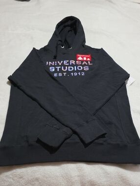 Universal Black Hoodie with Iridescent 'Universal Studios' Logo